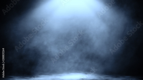 Dry ice smoke clouds fog floor texture.Perfect spotlight mist effect on isolated black background. Design element.
