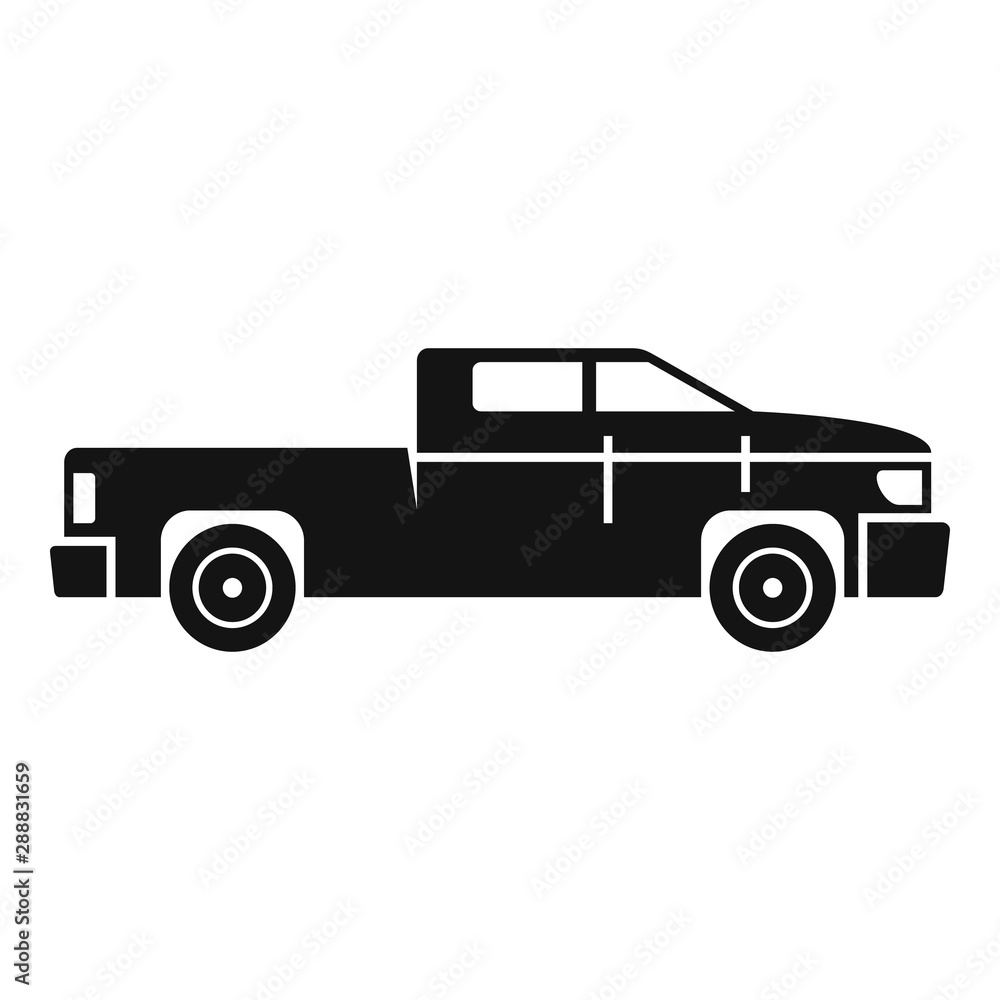 Truck pickup icon. Simple illustration of truck pickup vector icon for web design isolated on white background