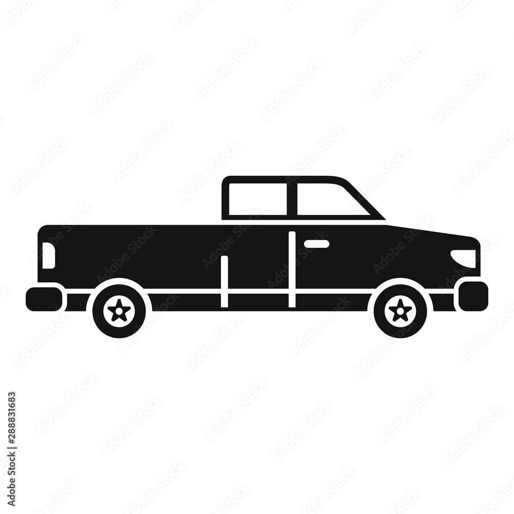 American pickup icon. Simple illustration of american pickup vector icon for web design isolated on white background