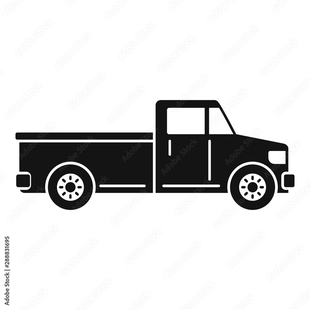 Pickup car icon. Simple illustration of pickup car vector icon for web design isolated on white background