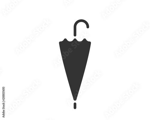 Umbrella icon vector. Rain protection. Concept for insurance company. Black and white silhouette flat design