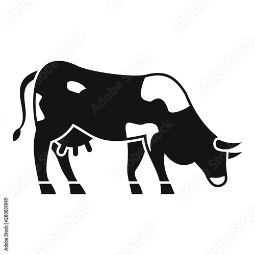 Cow icon. Simple illustration of cow vector icon for web design isolated on white background