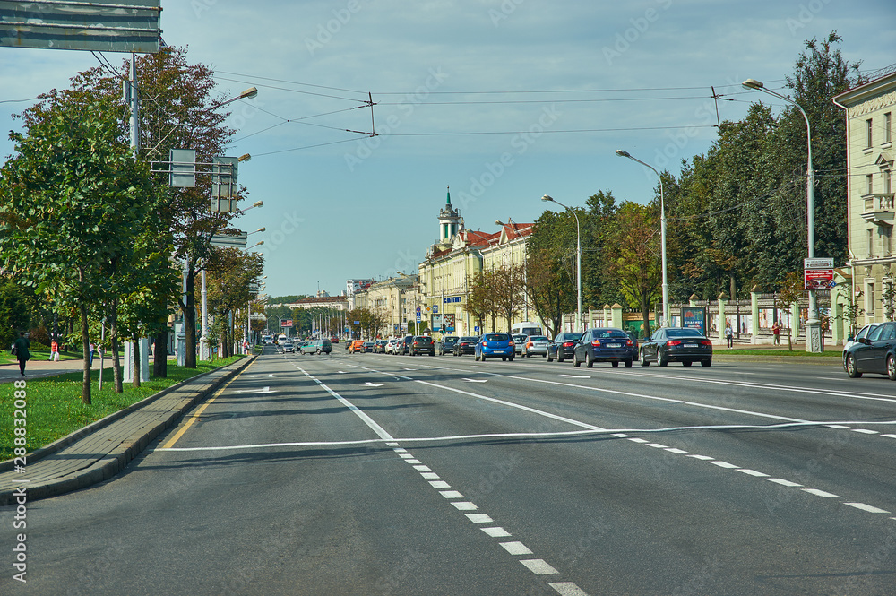 Minsk, Belarus.Independence Avenue, Minsk, Belarus.Independence Avenue,