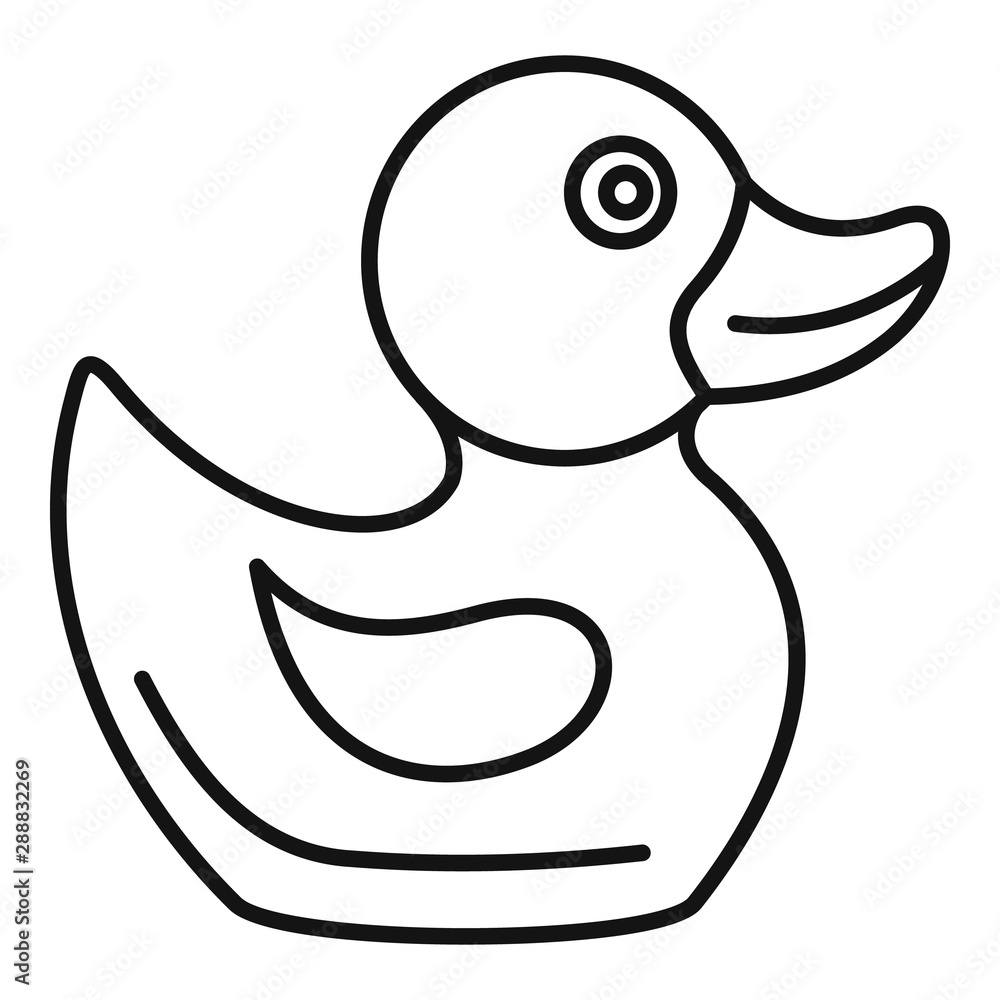 Duck icon. Outline duck vector icon for web design isolated on white background Duck icon. Outline duck vector icon for web design isolated on white background