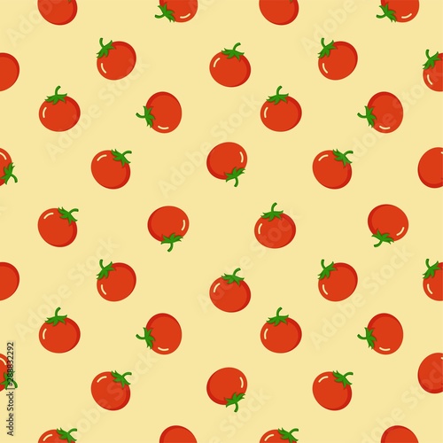 Seamless tomato icon vector, tomato pattern background