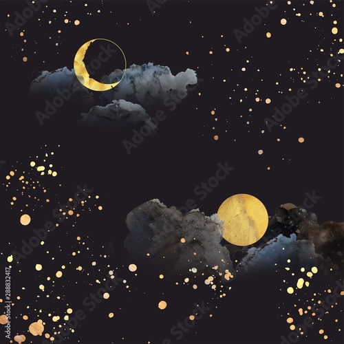 moon in the dark night