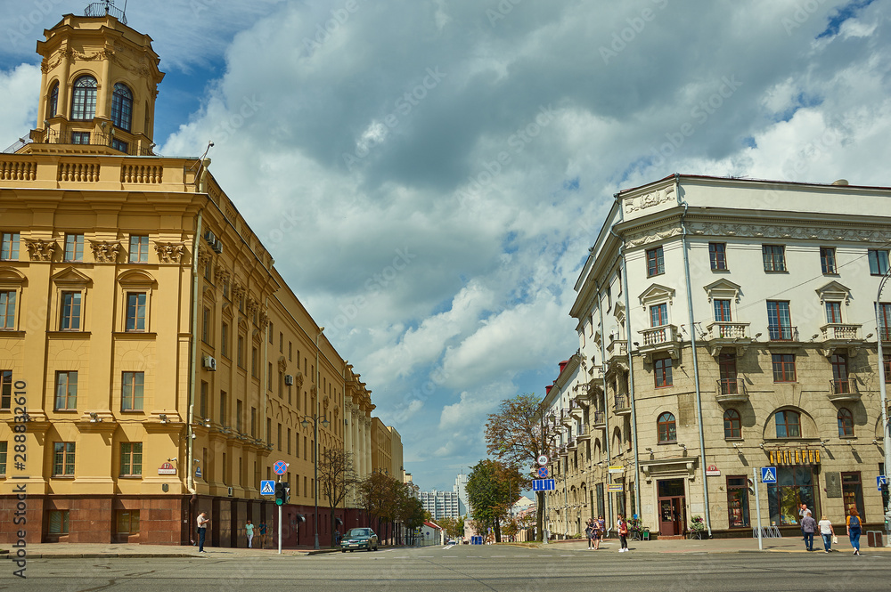 Minsk, Belarus.Independence Avenue,