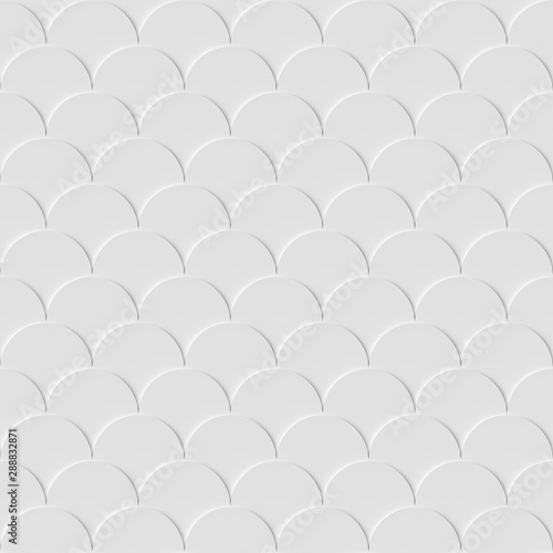 Abstract white seamless background with circles