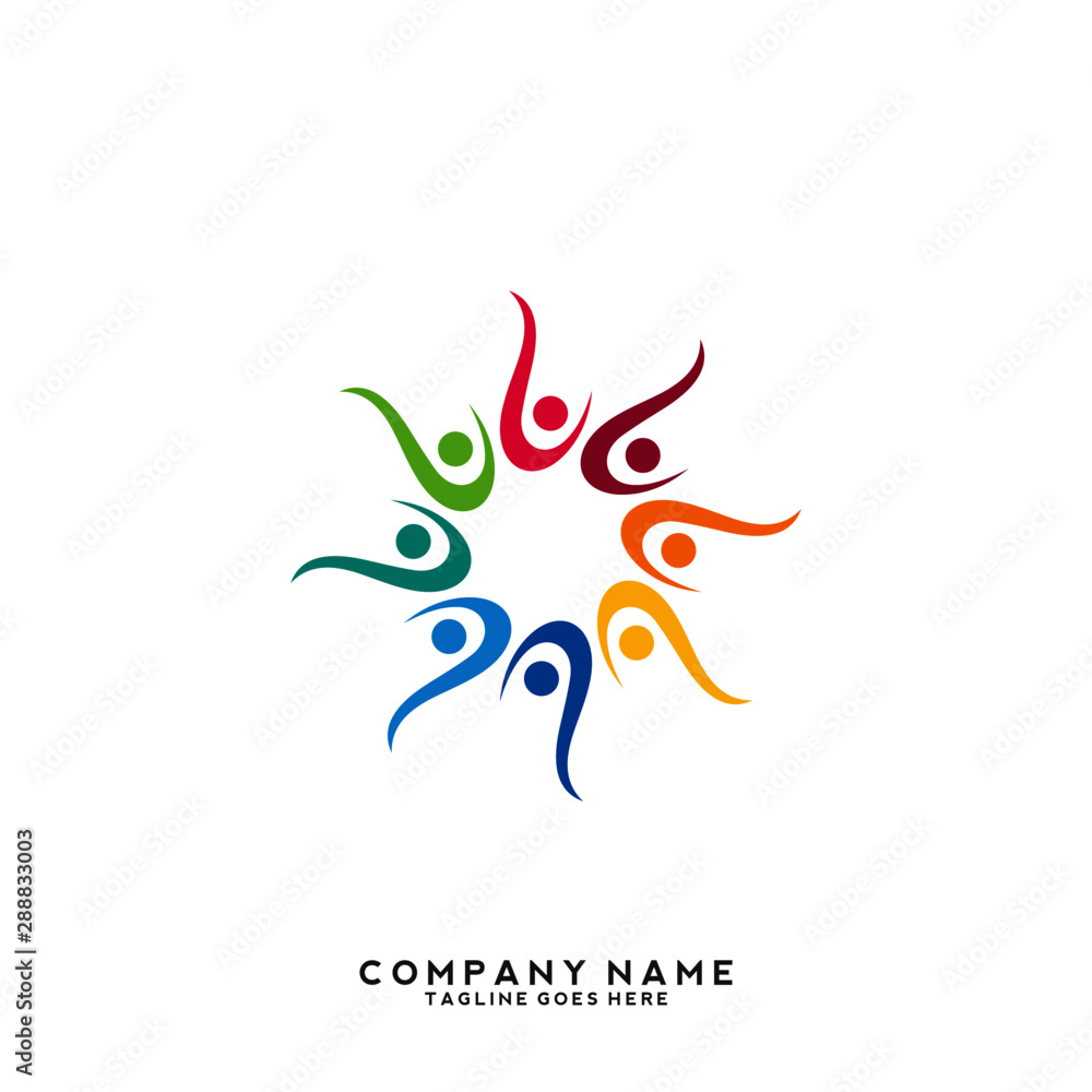 Creative people logo design template Creative people logo design template