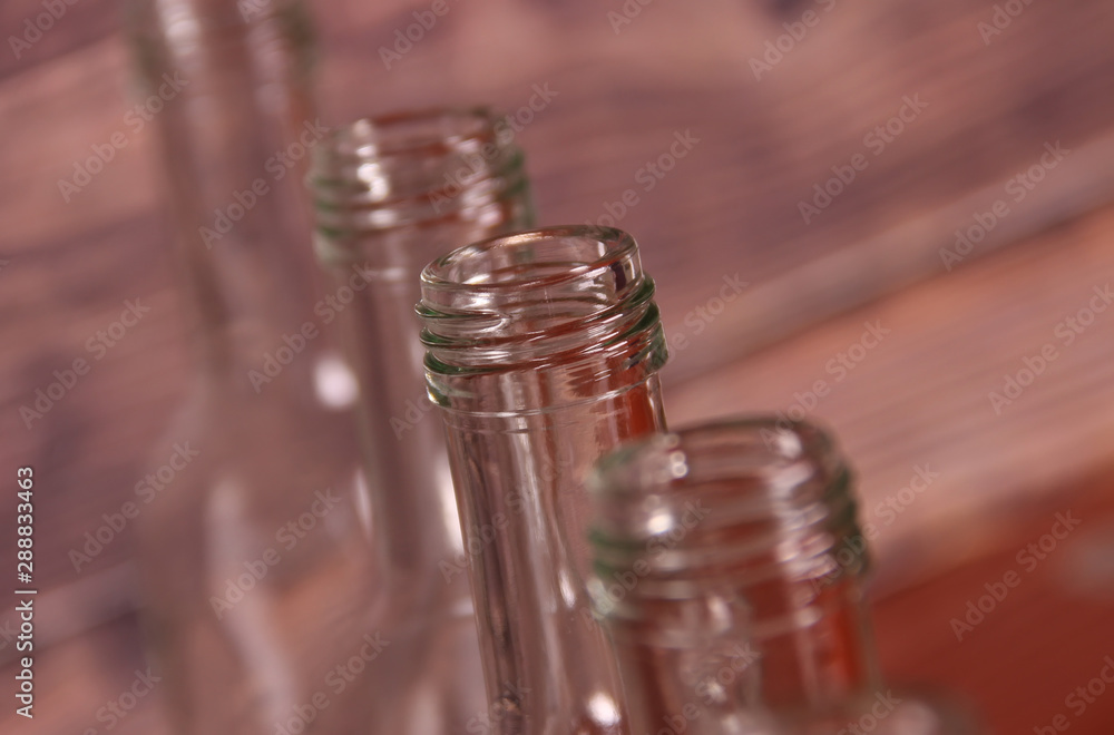 Empty new bottles Empty new bottles