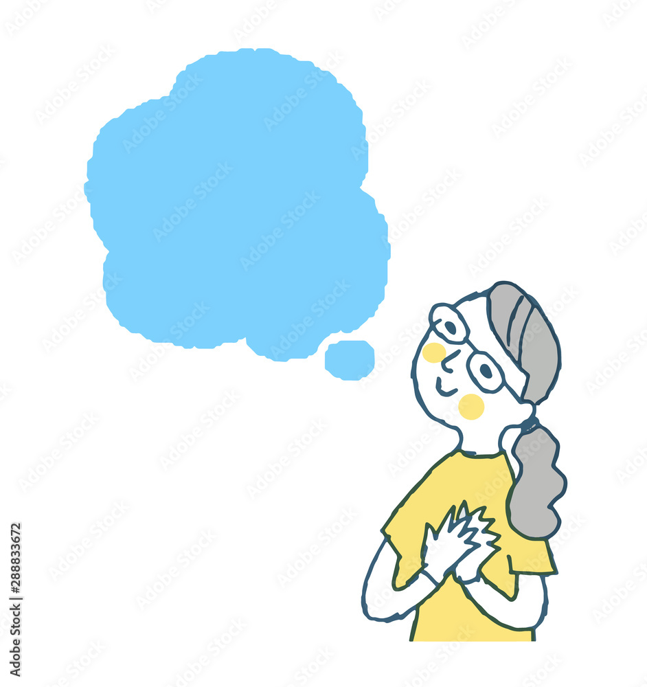 微笑む女性 ふきだし 微笑む女性 ふきだし