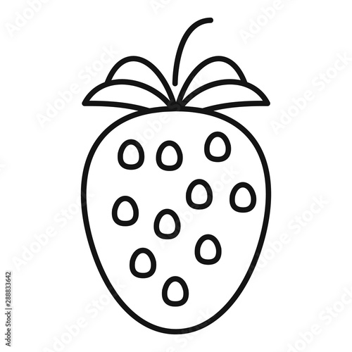 Strawberry icon. Outline strawberry vector icon for web design isolated on white background