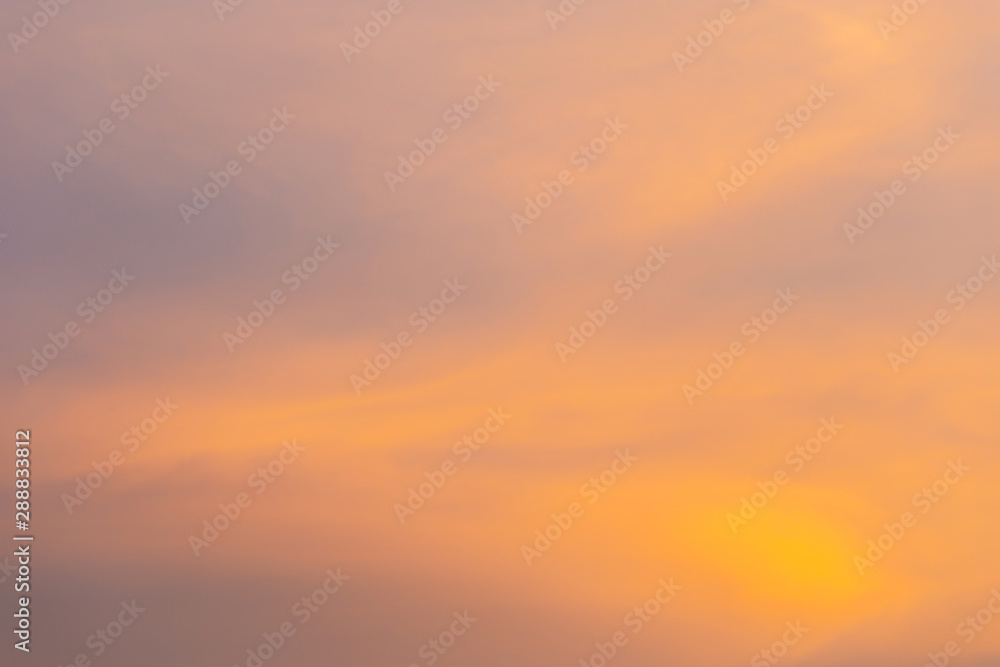 Beautiful Sunset / sunrise with clouds sky with dramatic light for background