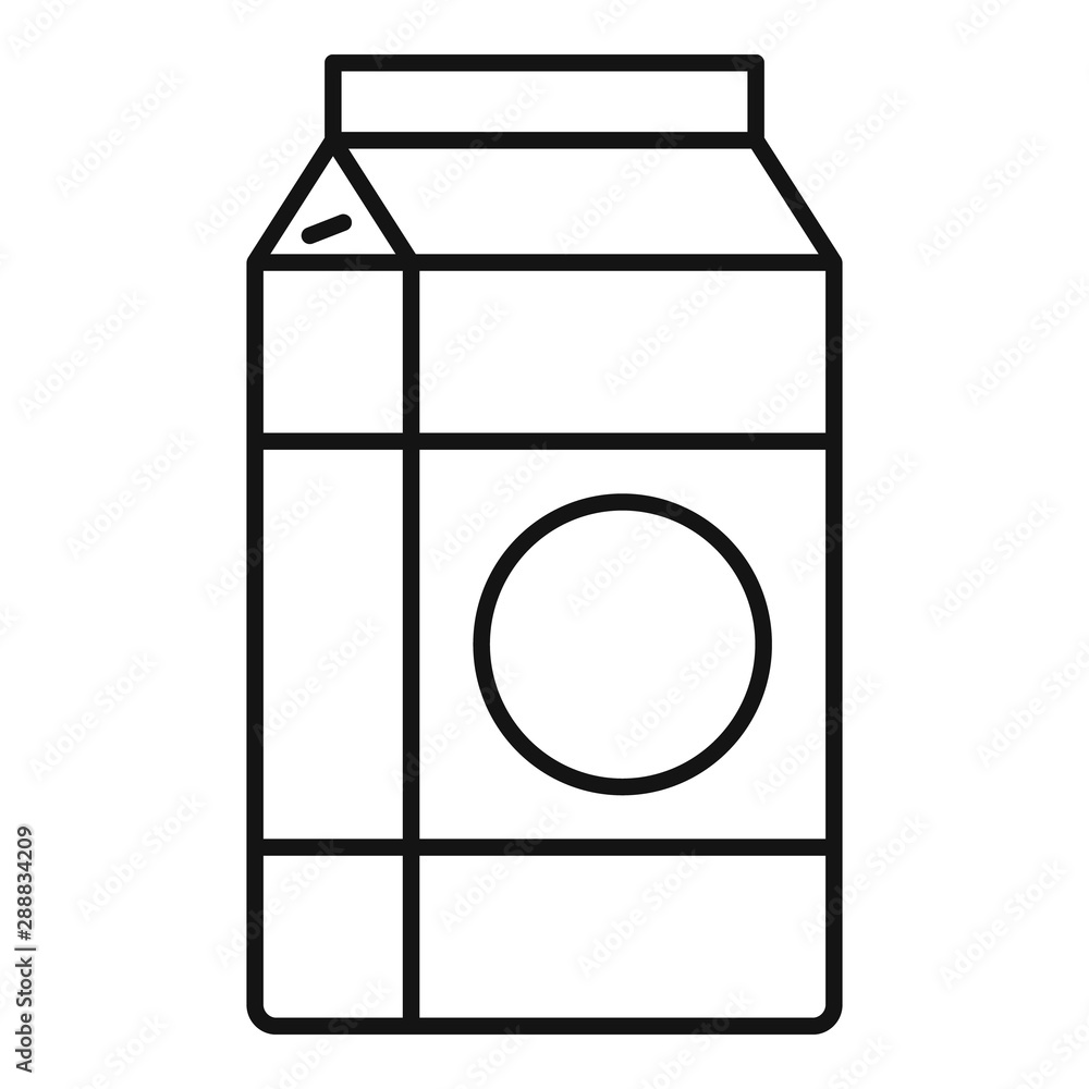 Milk packaging icon. Outline milk packaging vector icon for web design isolated on white background Milk packaging icon. Outline milk packaging vector icon for web design isolated on white background