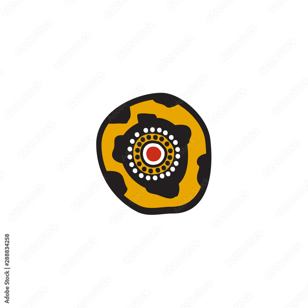 Aboriginal art dots painting icon logo design vector template Aboriginal art dots painting icon logo design vector template