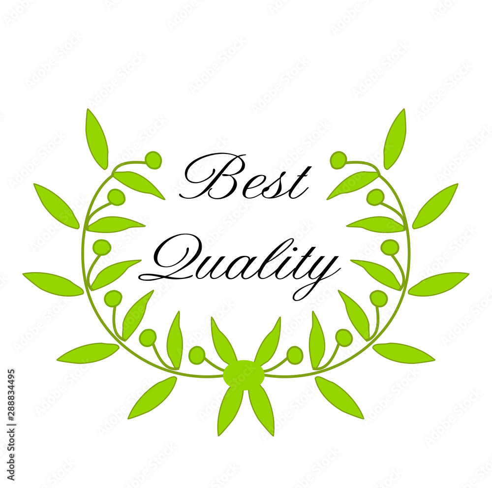 Laurel Wreath with the Words Best Quality