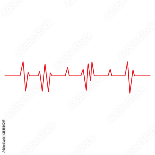 Pulse line ilustration vector template