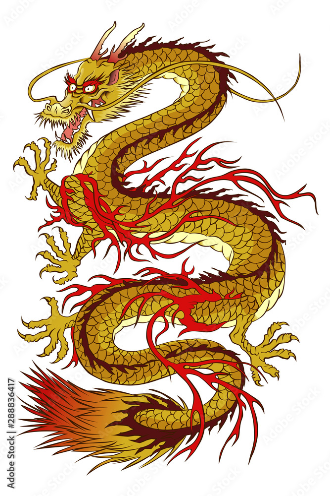 Obraz premium Golden dragon