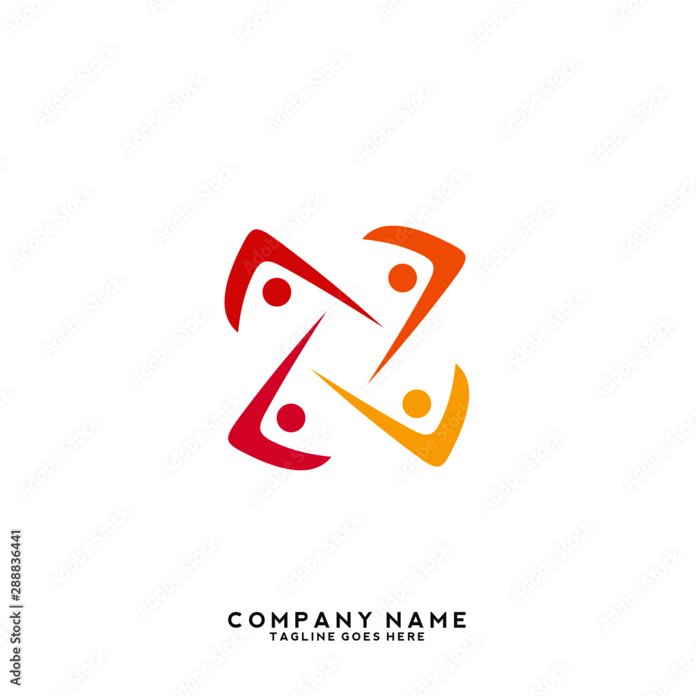 Creative people logo design template Creative people logo design template