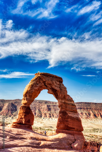 Canvas Print Delicate Arch in Arches National Park at Sunrise, Utah, USA