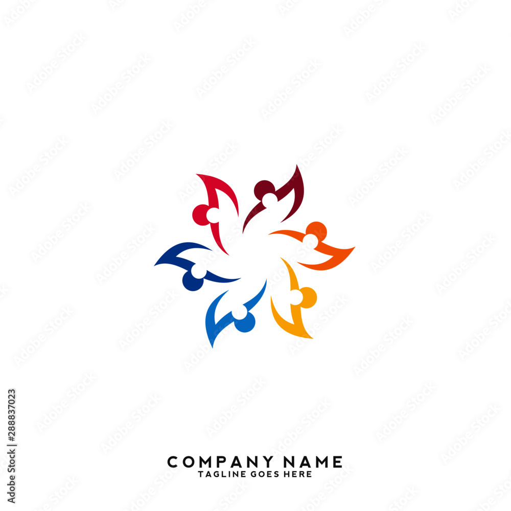 Fototapeta premium Creative people logo design template