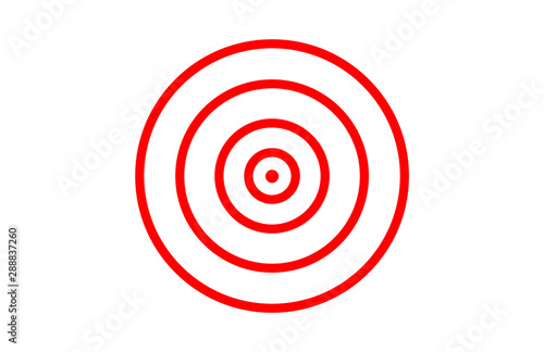 red target on white background
