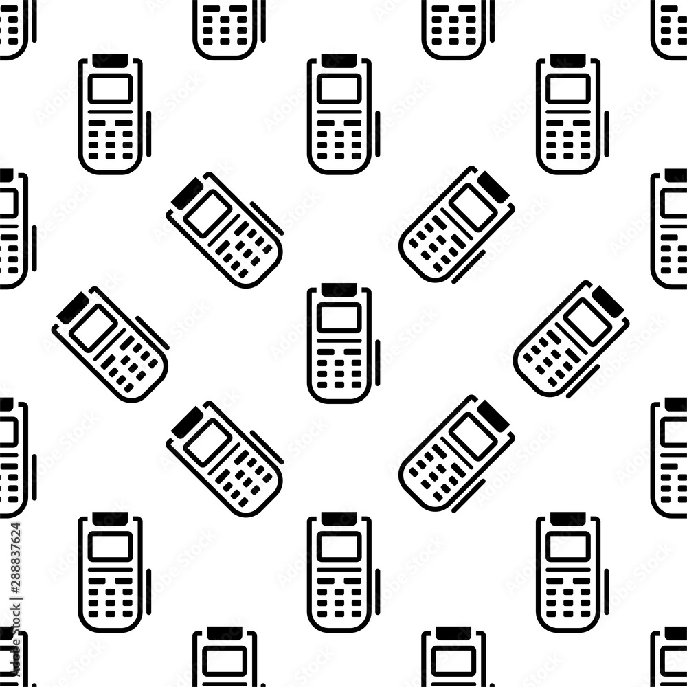 Pos Terminal Icon Seamless Pattern Pos Terminal Icon Seamless Pattern