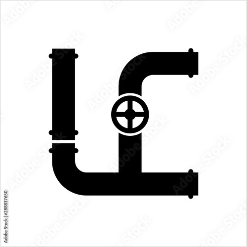 Pipe Icon, Pipe Fitting Icon, Water, Gas, Oil Pipeline, Plumbing Work