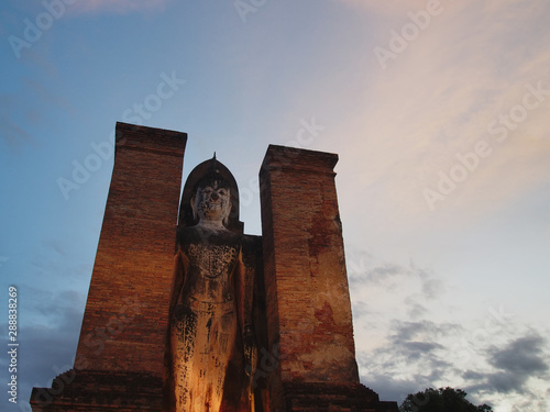 SUKHOTHAI Wat Mahathat Temple Sukhothai Historical Park. photo