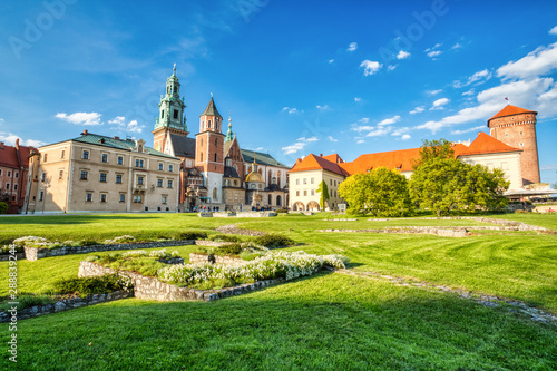 Zamek Królewski na Wawelu podczas Dnia, Kraków