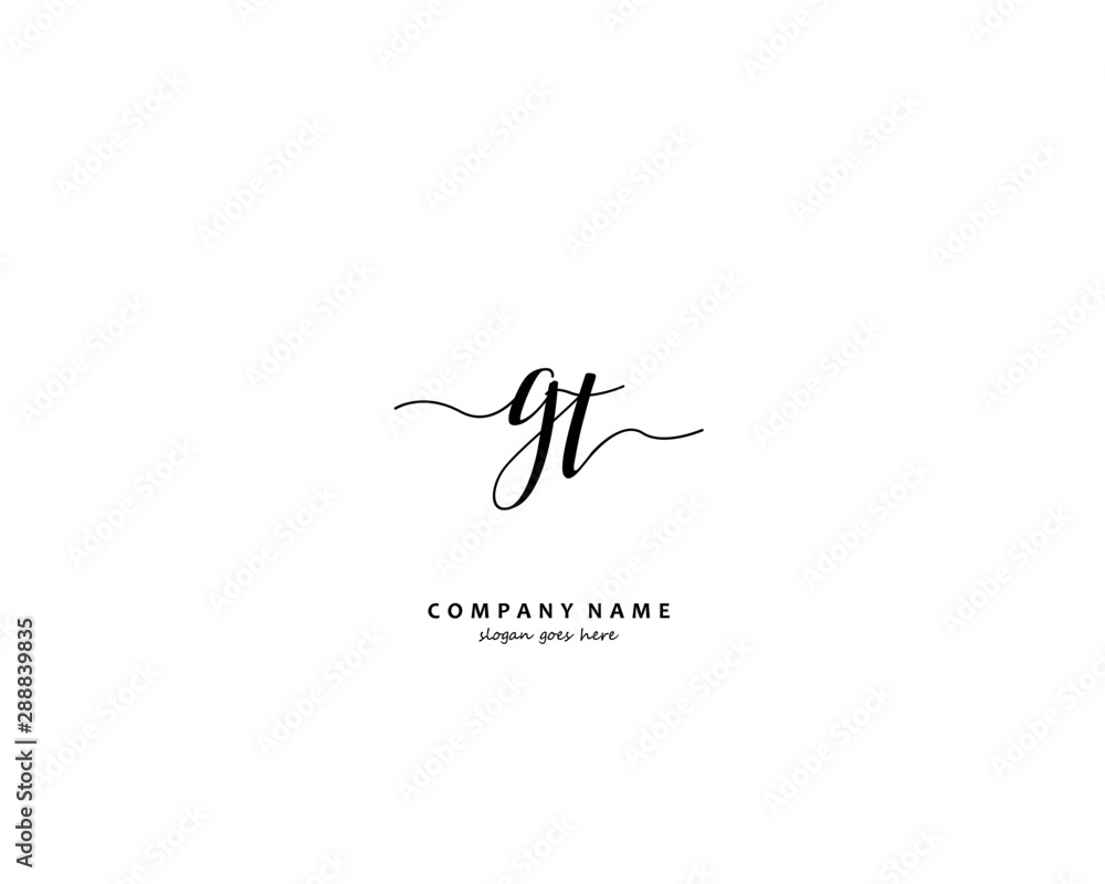 GT Initial letter logo template vector GT Initial letter logo template vector