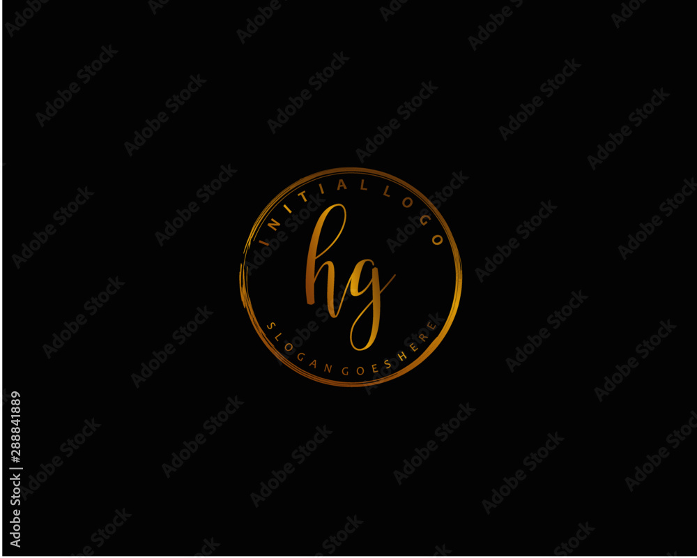 HG Initial letter logo template vector HG Initial letter logo template vector