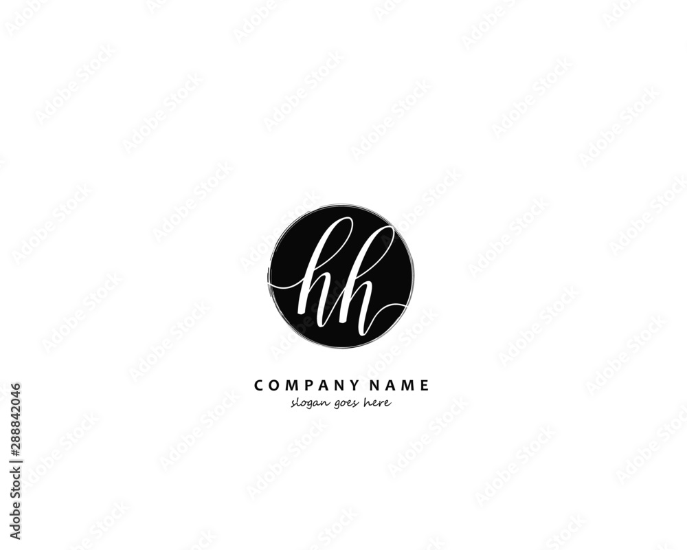 HH Initial letter logo template vector HH Initial letter logo template vector