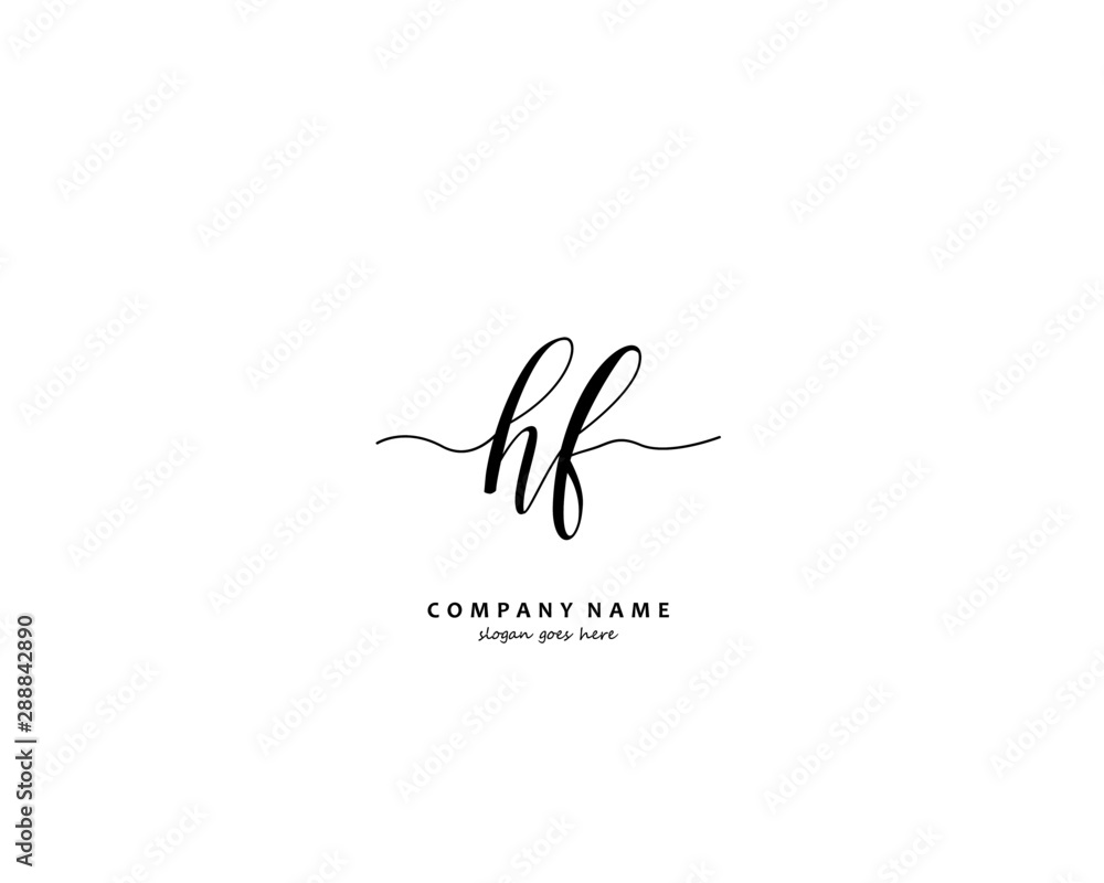 HF Initial letter logo template vector HF Initial letter logo template vector