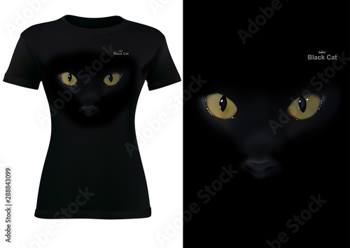 Design of Women Black T-shi...