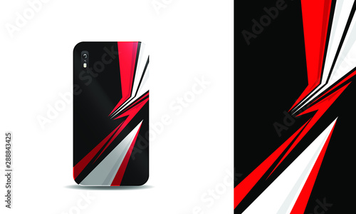 sporty abstract phone cover design template