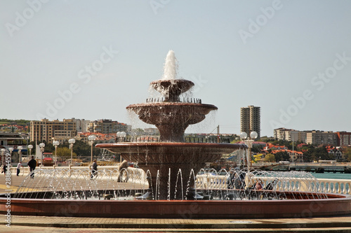 Musical fountain at Lermontovsky Boulevard in Gelendzhik. Krasnodar Krai. Russia photo