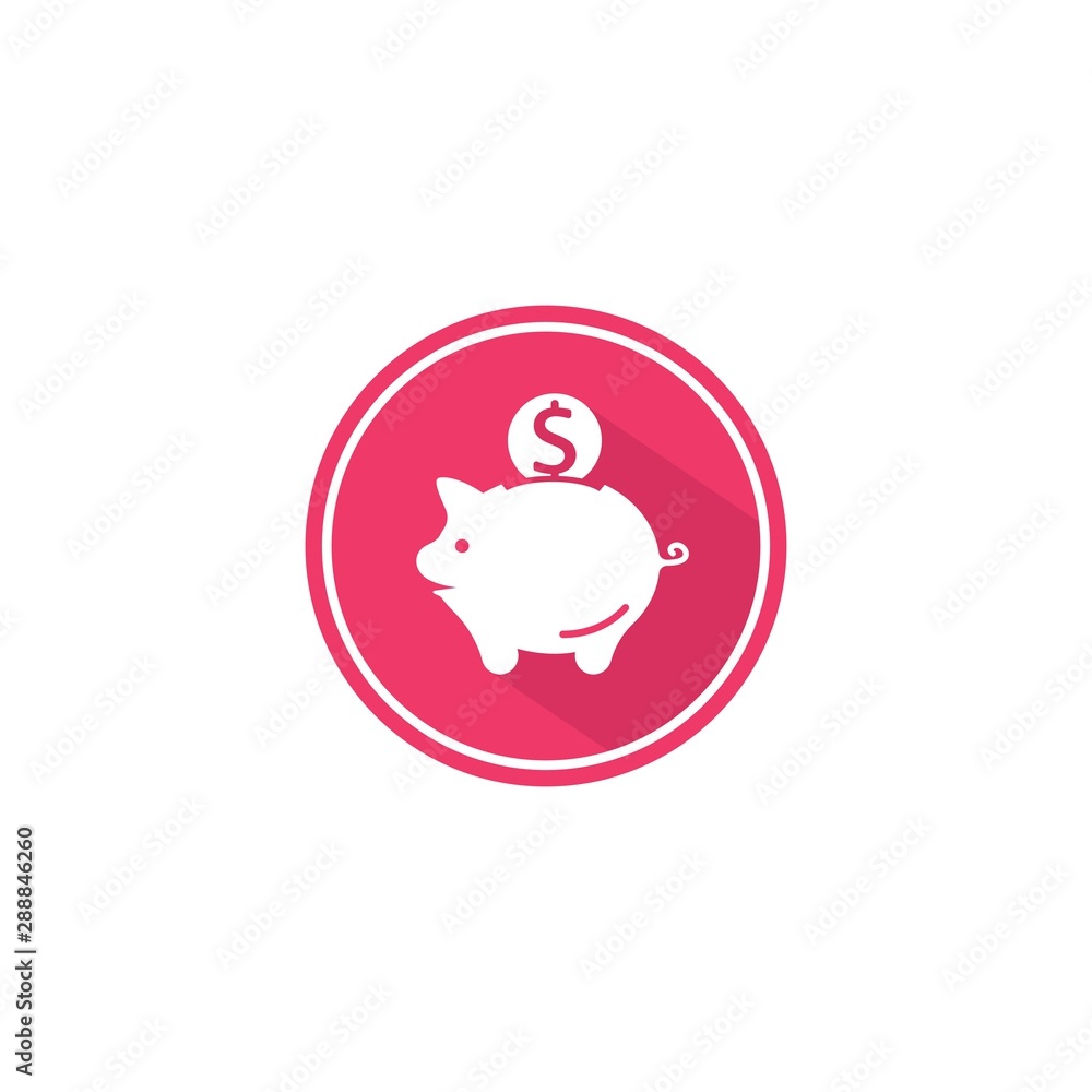 Piggy bank logo vector icon illustration design Piggy bank logo vector icon illustration design