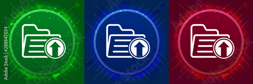 Upload files icon elegant modern design abstract buttons set illustration