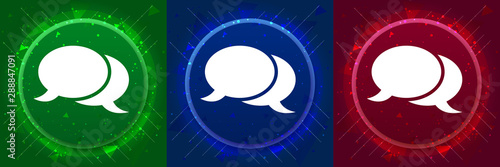 Chat icon elegant modern design abstract buttons set illustration