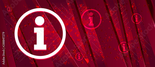 Info icon Abstract design bright red banner background