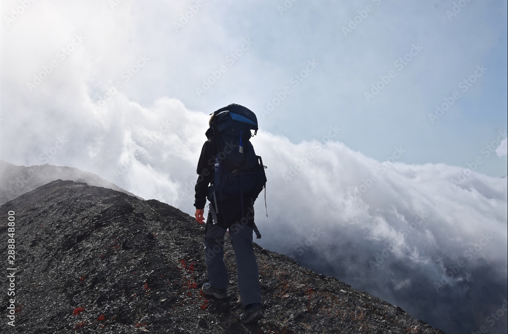 man on top of mountain (Khinaliq, Azerbaijan) 2 man on top of mountain (Khinaliq, Azerbaijan) 2