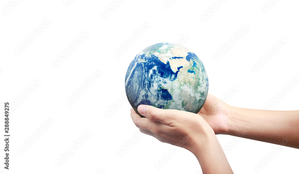 Globe ,earth in human hand. Earth image provided by Nasa Globe ,earth in human hand. Earth image provided by Nasa