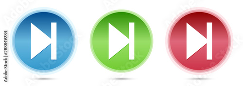 Free Download Next track icon glass round buttons set illustration - GFXLoad