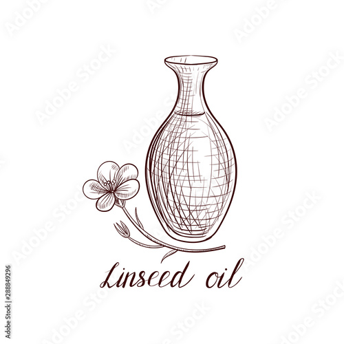 vector drawing linseed oil