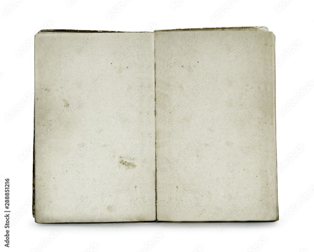  old book on the white background with clipping path