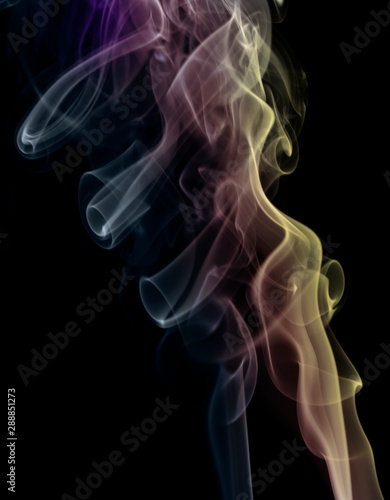 Wave of smoke on a black background © Yogesh