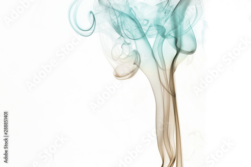 Wave of smoke on a white background