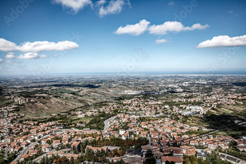 aerial view from san marino europe
