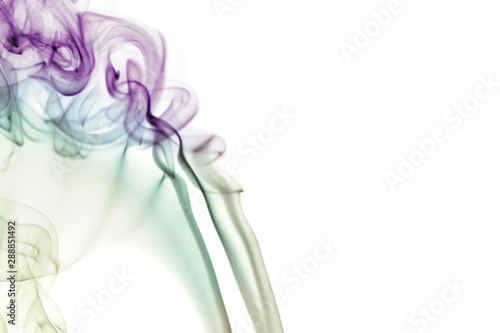 Wave of smoke on a white background